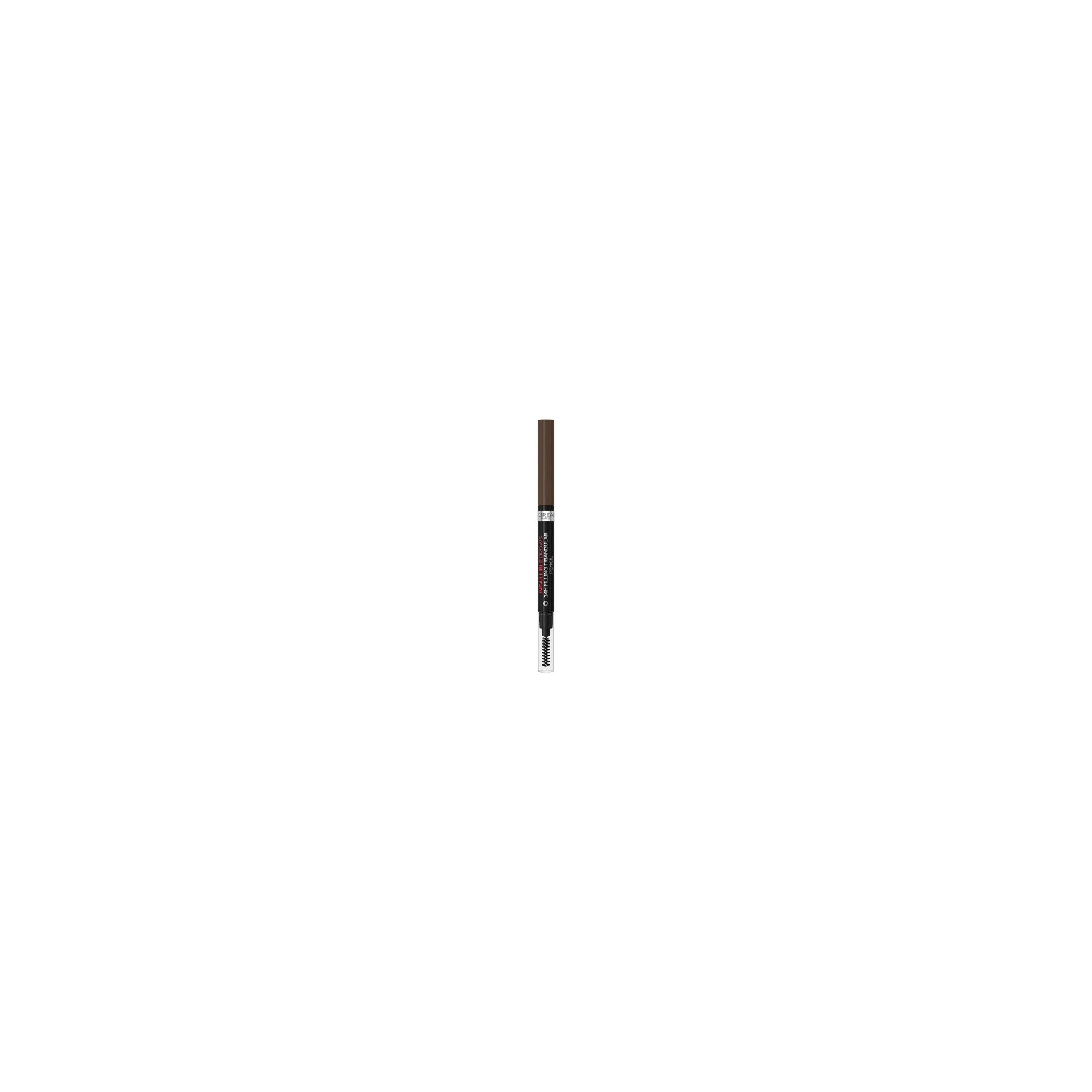 L'Oréal Paris Eyebrow Pencil with Retractable Triangular Tip for Defined and Natural Eyebrows Infaillible Brows 24h Brow Filling Triangular Pencil 1.0 Ebony