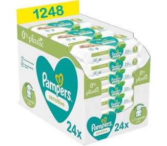 Pampers Baby Wipes 0% 1248 Tissues 104 Pieces