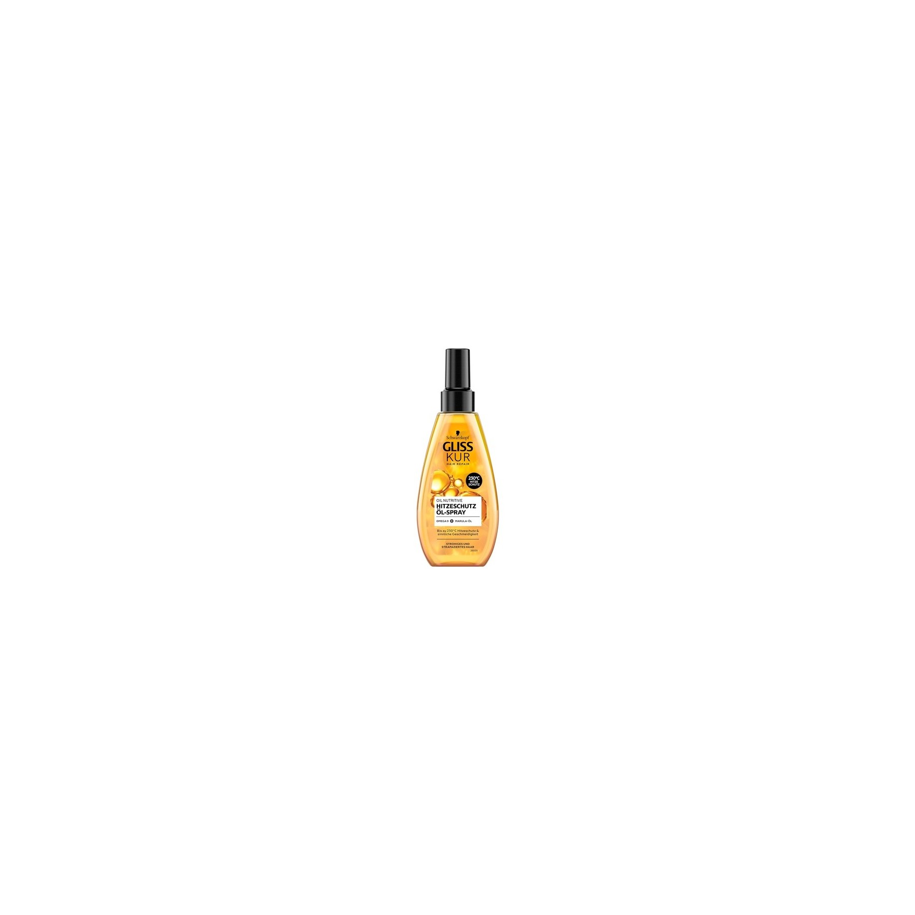 Gliss Kur Oil Nutritive Heat Protection Oil Spray with Omega 9 and Marula Oil 150ml