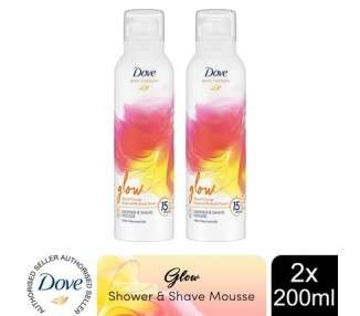 Dove Bath Therapy Glow Shower & Shave Mousse with Orange & Rhubarb Scent 200ml