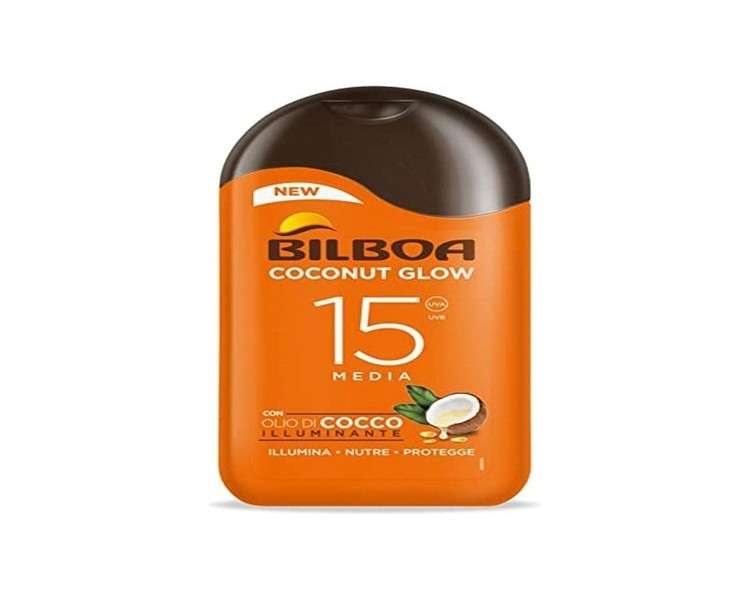 Bilboa Coconut Glow SPF 15 Sun Cream with Coconut Oil and Vitamin E 200ml