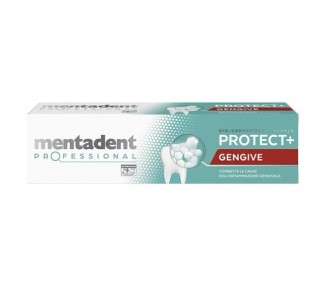 Mentadent Professional Gum Protect+ Toothpaste fights the causes of gum inflammation with biocompatible minerals and zinc 75ml GENGIVE