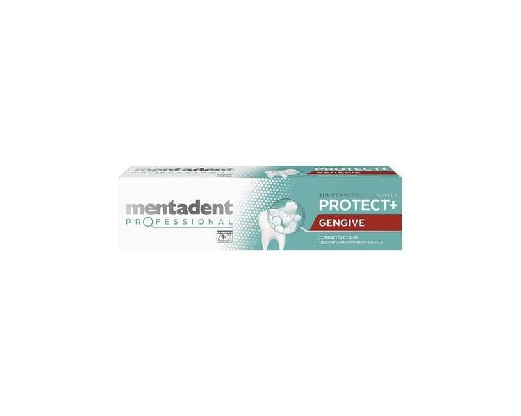 Mentadent Professional Gum Protect+ Toothpaste fights the causes of gum inflammation with biocompatible minerals and zinc 75ml GENGIVE