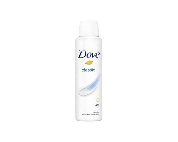 Dove Antiperspirant Deodorant Classic Women 0% Alcohol 150ml