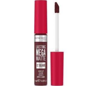 Rimmel London Lasting Mega Matte Liquid Lipstick Long-Lasting Hydrating Vegan Formula 7.4ml 810 Plum This Show