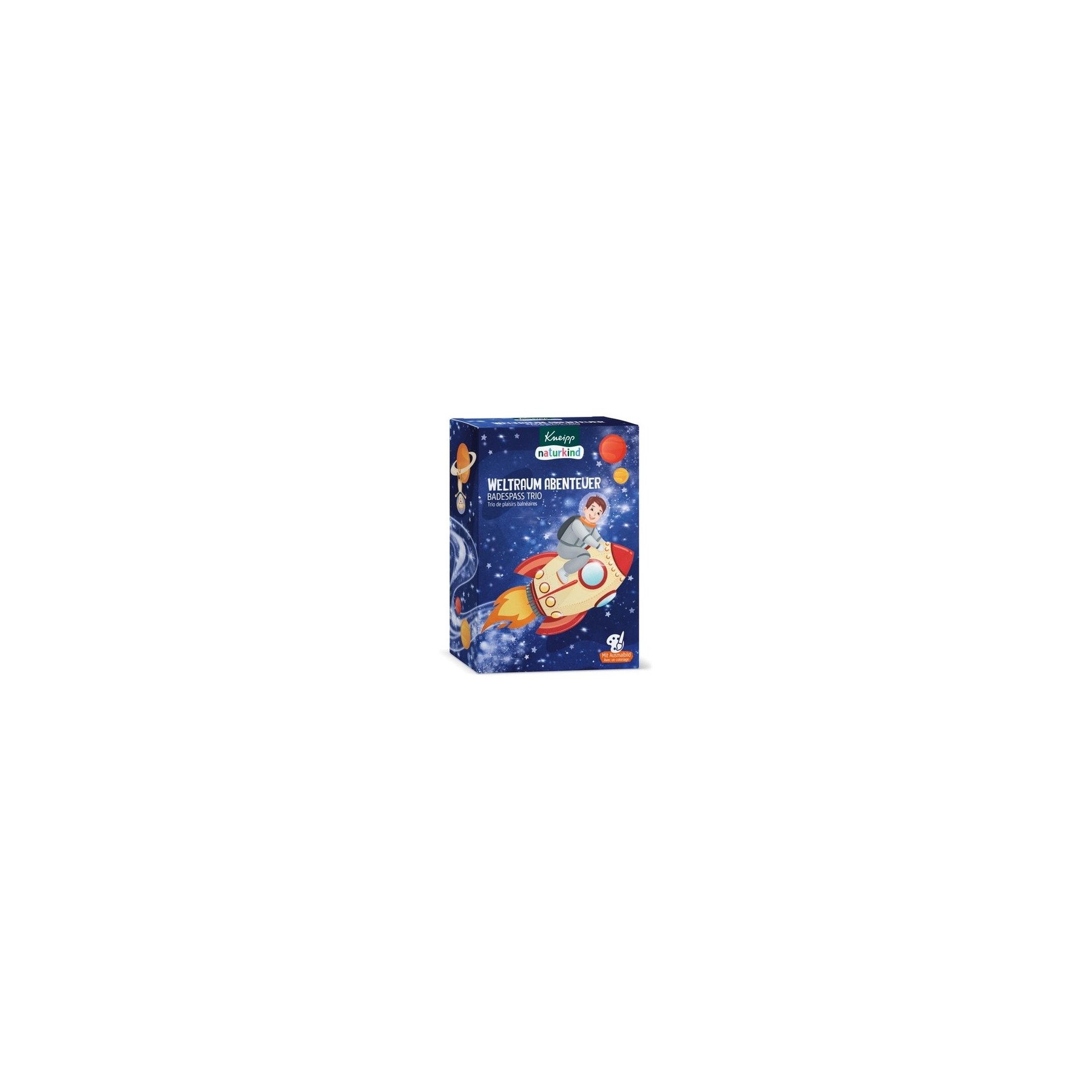 Kneipp Naturkind Gift Set Space Adventure Bubble Bath Space Driver 95g Crackling Bath Crystals Stardust 60g Colour Magic Bath Dream Driver 40g - Fun and Care for Children