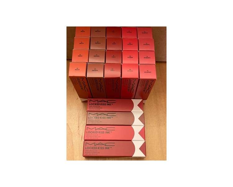 MAC Locked Kiss Rouge Tint 24 Hour Liquid Lipstick - Full Size New in Box