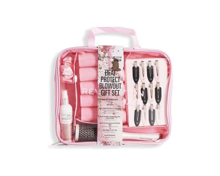Revolution Haircare Plex Heat Protect Blowout Gift Set 6 Product Set with Bag
