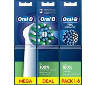 Oral-B Pro Cross Action Electric Toothbrush Head X-Shape and Angled Bristles