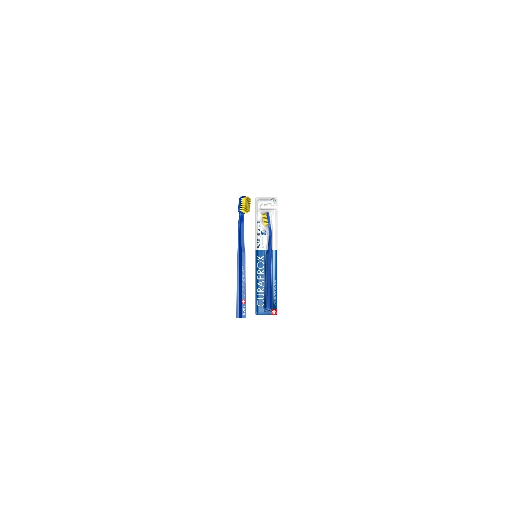 Curaprox CS 5460 Ultra Soft Toothbrush for Adults with 5460 Ultra Soft CUREN Bristles Dark Blue-Yellow