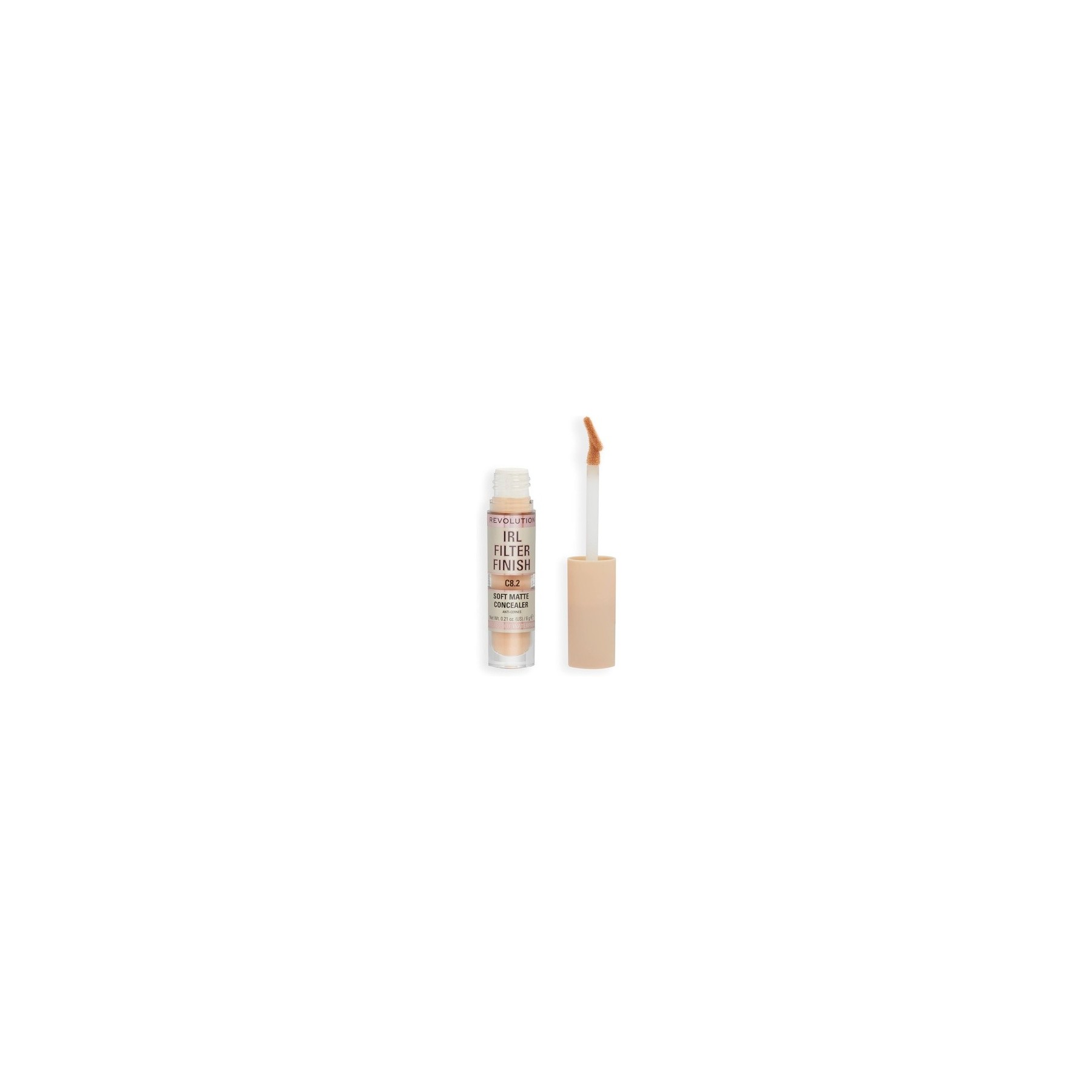 Makeup Revolution IRL Filter Finish Concealer Medium to Full Coverage Matte Finish C8.2 Medium Skin Tones 6g