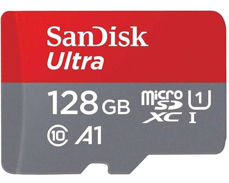 Tarjeta Micro Sd Sandisk 128Gb, 48 Mb/S, Class 10, Con Adaptador