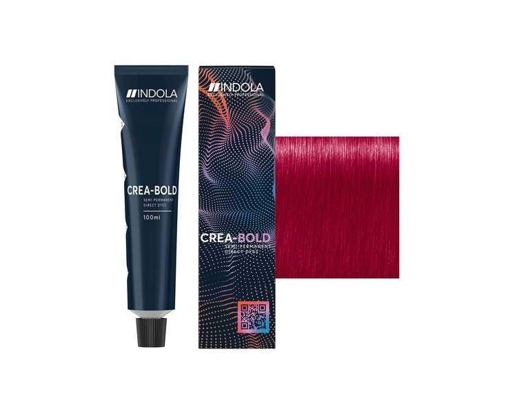 Indola Crea-Bold Semi-Permanent Bright Red Hair Dye 100ml