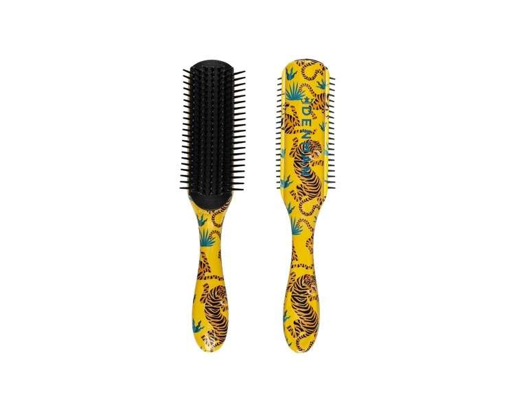 Denman Curly Hair Brush D3 Tiger 7 Row Styling Brush for Detangling Separating Shaping and Defining Curls 1 Count