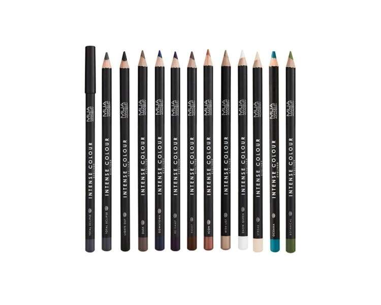 MUA Intensive Color Eyeliner Pencil Blue Black Brown Green White
