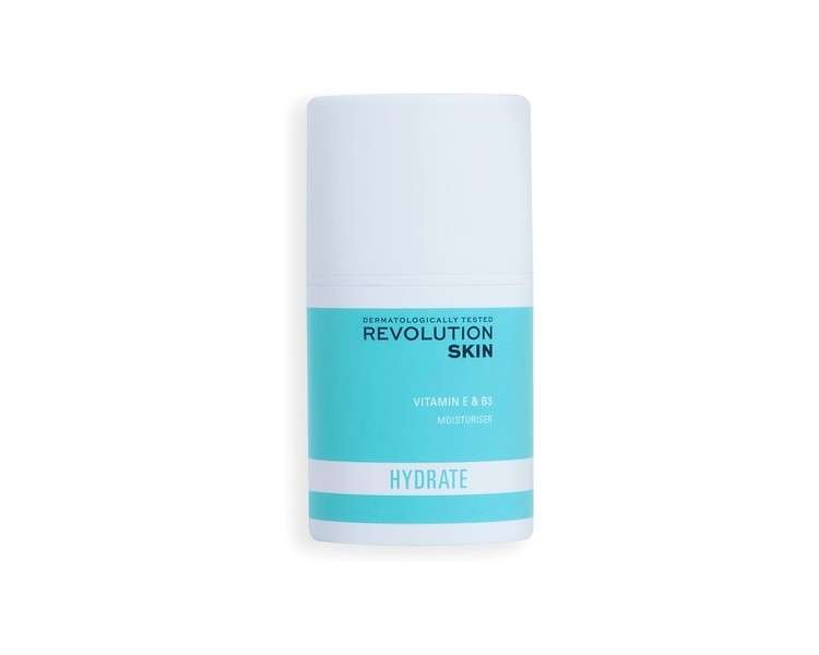 Revolution Skincare London Face Moisturizer for Dry and Rough Skin with Vitamin E and B3 50ml