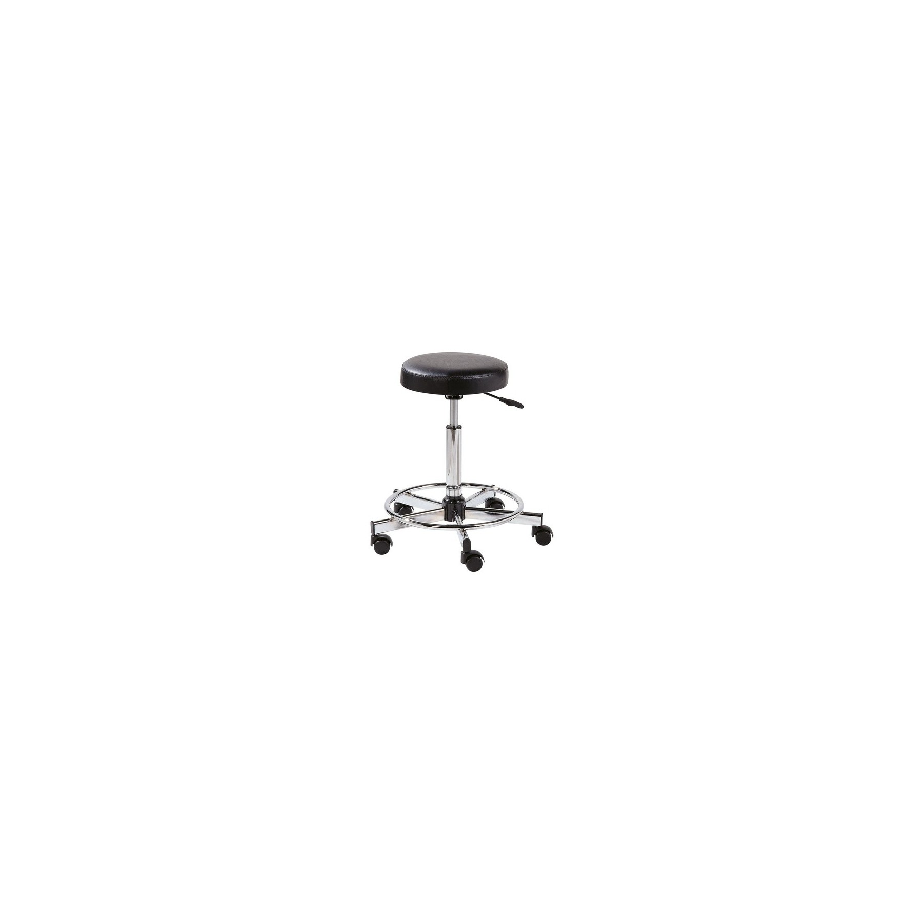 Comair 3070128 Gigant Rolling Stool with Chrome Foot Ring