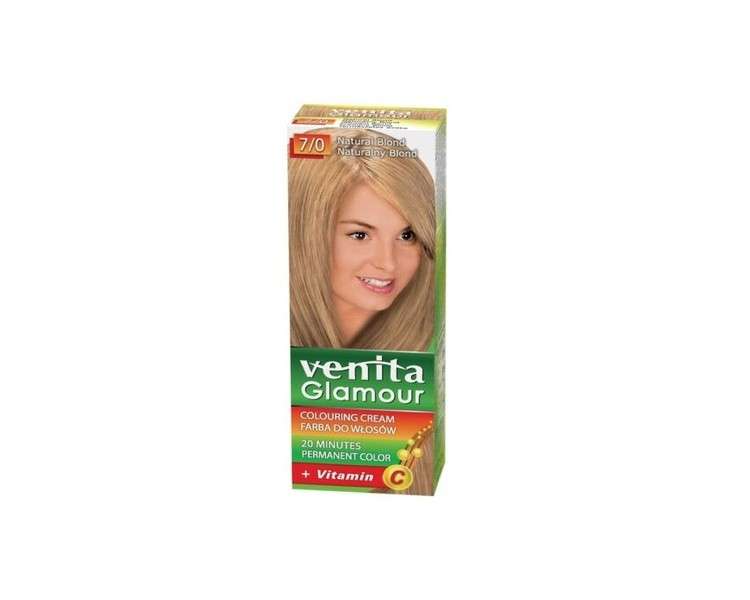 VENITA Glamour Coloring Hair Dye 7/0 Natural Blonde
