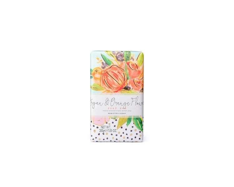 Ministry of Soap Painted Marks Wrapped Soap Naturally Coloured Triple-Milled Soap Argan and Orange Flower 200g