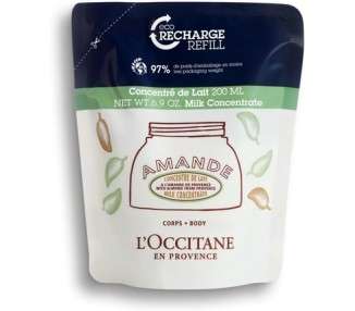 L'OCCITANE Almond Milk Concentrate Eco Refill 200ml Sustainable Beauty Moisturizer