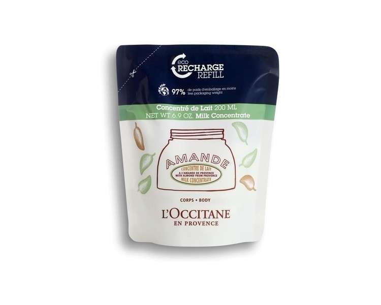 L'OCCITANE Almond Milk Concentrate Eco Refill 200ml Sustainable Beauty Moisturizer