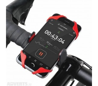 Soporte De Manillar Con Goma Sujecion Bicicleta Bici Moto Bike Para Quad Movil