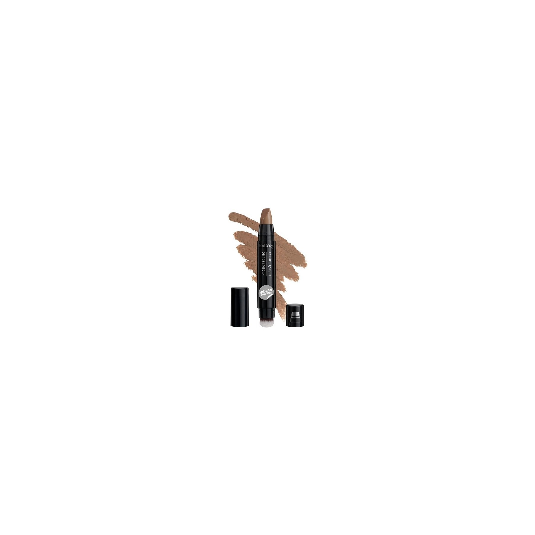 IsaDora Stick'n Brush Contouring Stick with Brush Matte Natural Contour Dark Almond