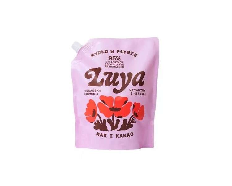 LUYA Liquid Hand Soap with Poppy and Cocoa Refill 800ml