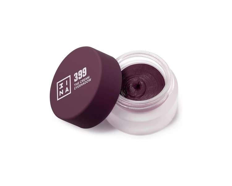 3INA Makeup The Cream Eyeshadow 399 Burgundy 24H Longwearing Waterproof Fast Drying Formula Creamy Texture Highly Pigmented Matte and Shimmer Finish