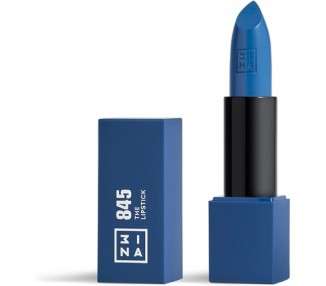 3INA Makeup The Lipstick 845 Blue Lipstick with Vitamin E and Shea Butter - Long Lasting Lip Color with Matte Finish and Creamy Texture - Vegan and Cruelty Free
