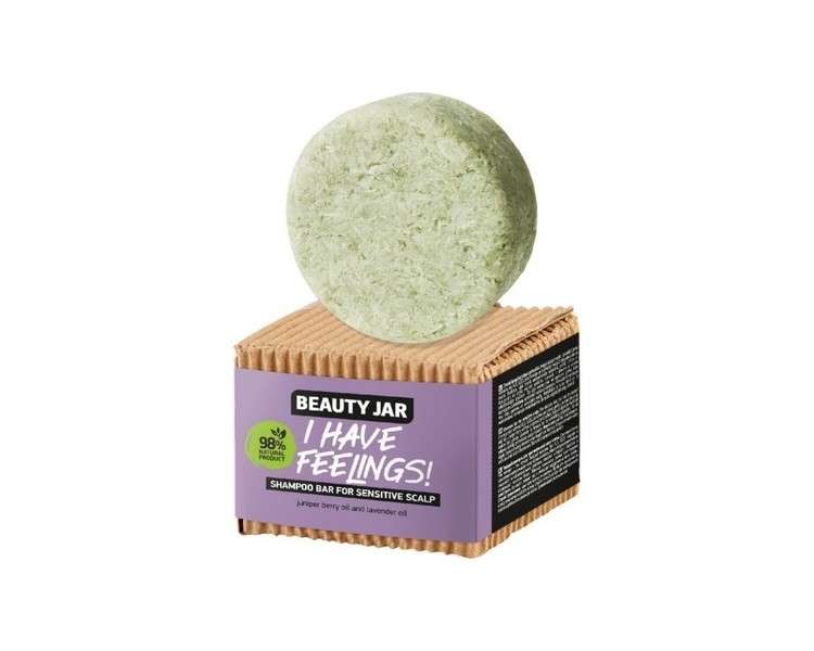 Beauty Jar I HAVE FEELINGS! Shampoo Bar for Sensitive Scalp with Juniper Berry Oil and Lavender Oil 65g