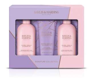 Baylis & Harding Jojoba Vanilla Almond Oil Luxury Bathing Essentials Gift Set - Vegan Friendly
