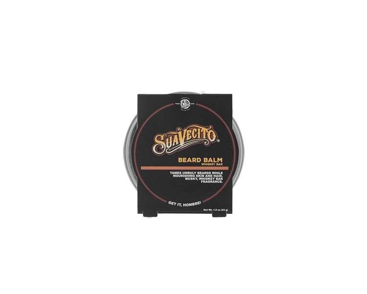 Suavecito Men's Beard Balm Whiskey Bar Scent Fragrance Styling Product 1.5oz 43g