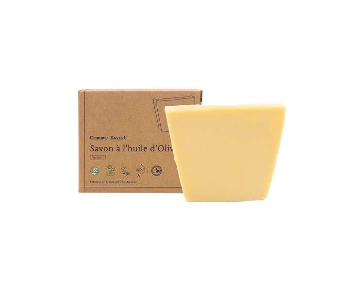 Comme Avant Natural Solid Marseille Organic Soap with 7% Olive Oil for Sensitive Skin 100g