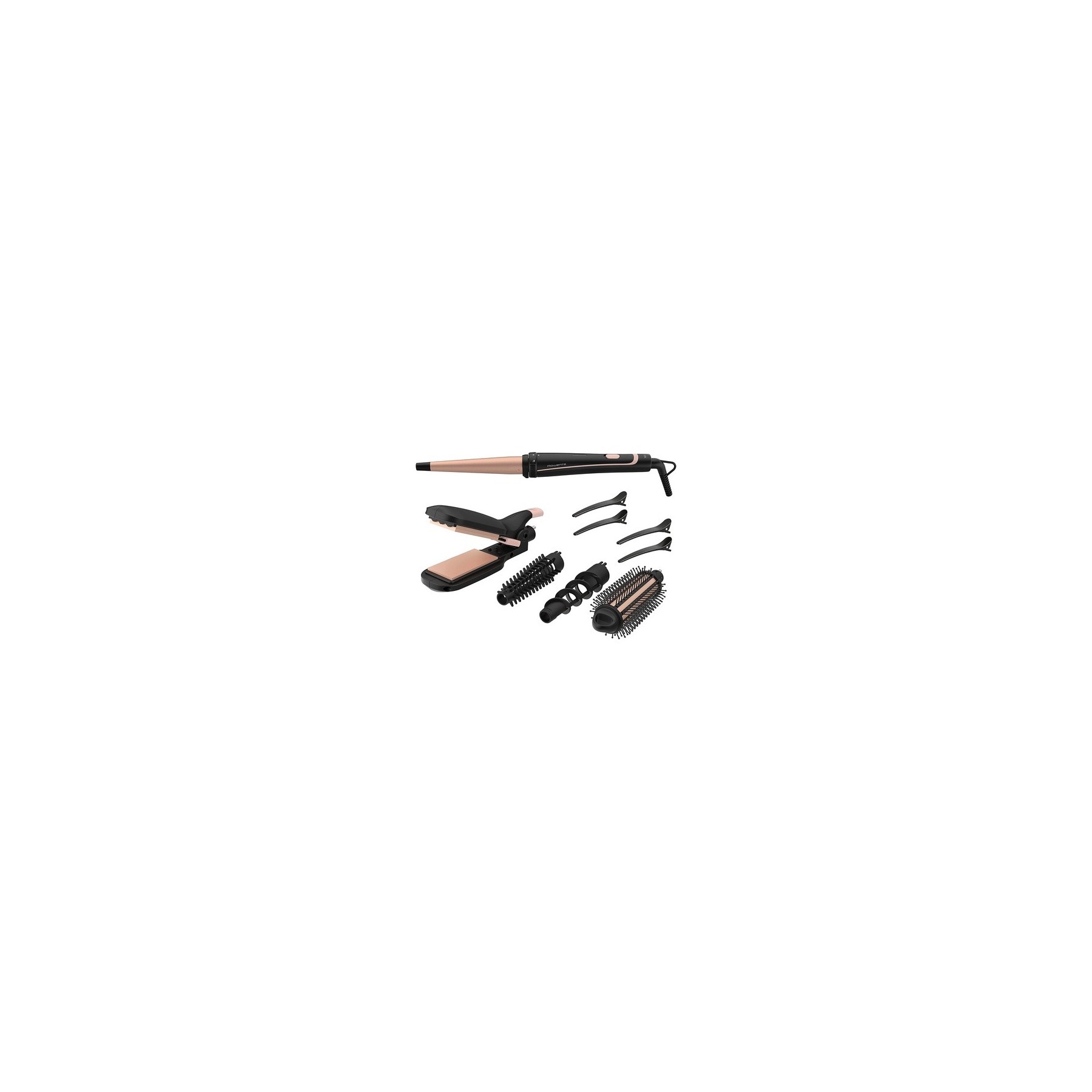 Rowenta CF4231 Infinite Looks 14-in-1 Multistyler with Ceramic Coating and Cool Tip - Black/Copper