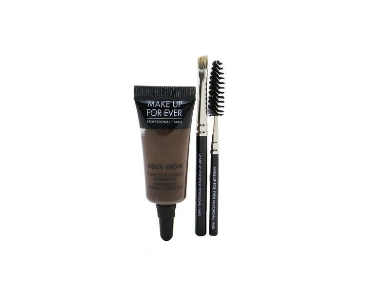 Make Up For Ever Aqua Brow Kit Waterproof Eyebrow Corrector Kit 30 Dark Brown
