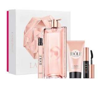 Lancome Idole Set Eau de Parfum Spray 100ml, Mini 10ml, Body Lotion 50ml, and Mascara