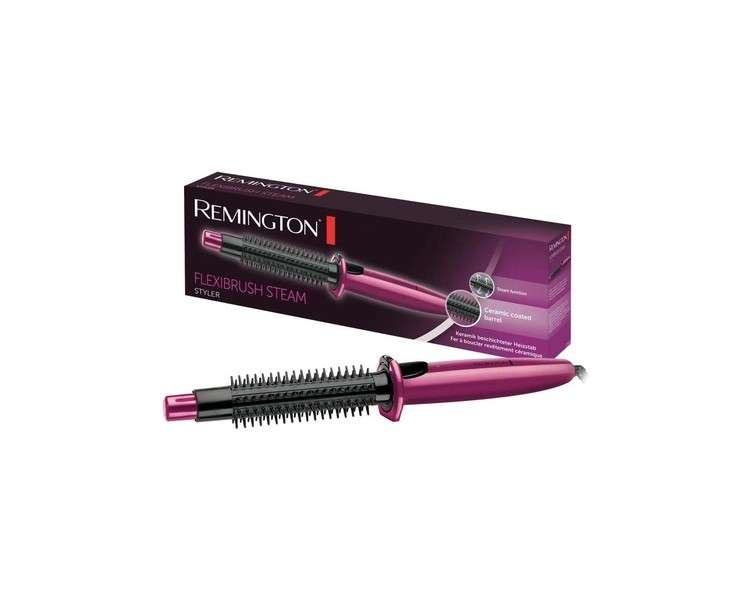Remington Hot Round Brush with Steam System CB4N for Waves, Curls and Volume Pink/Black