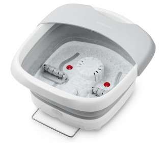 Medisana FS 886 Foot Bath with Massage Function and Heat Therapy - Foldable and Electric for Shoe Size up to 45