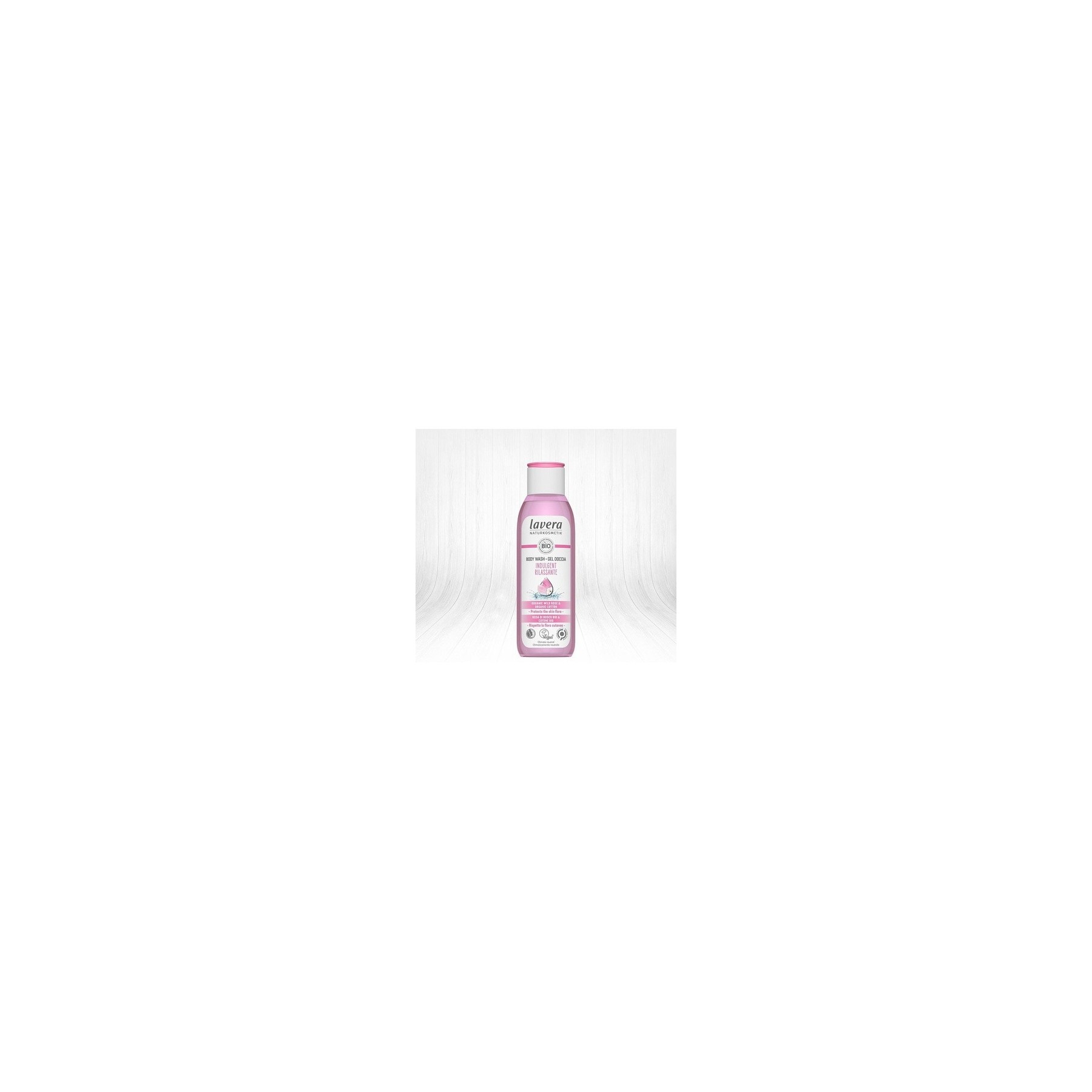 lavera Indulgent Body Wash with Organic Wild Rose and Cotton 250ml