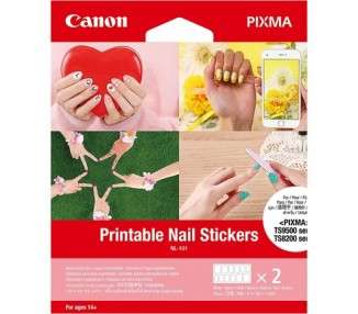Canon NL-101 Nail Art Manicure Printable Nail Sticker Set Self-Adhesive 12 Stickers