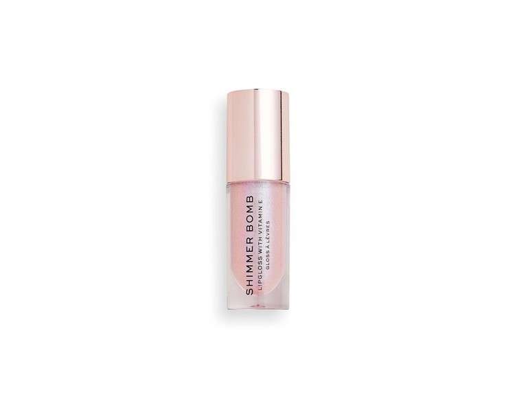 Revolution Shimmer Bomb Lip Gloss Infused with Vitamin E Shimmery Finish - 6 Colors Sparkle