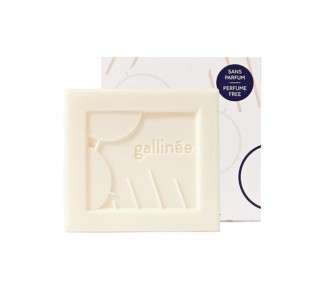 Gallinée Perfume Free Cleansing Bar Ultra Soft Natural Cleansing Bar with Prebiotics and Lactic Acid 100g