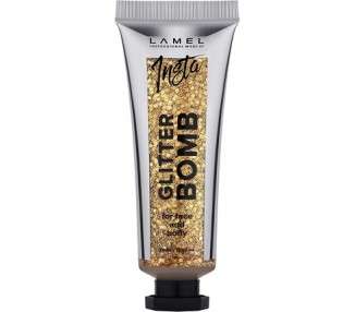Lamel Insta Glitter Bomb Face & Body Glitter Clear Sparkly Gel Texture 20ml Gold N.402