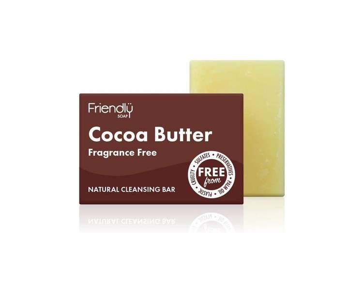 Friendly Soap Handmade Natural Cocoa Butter Bar 95g