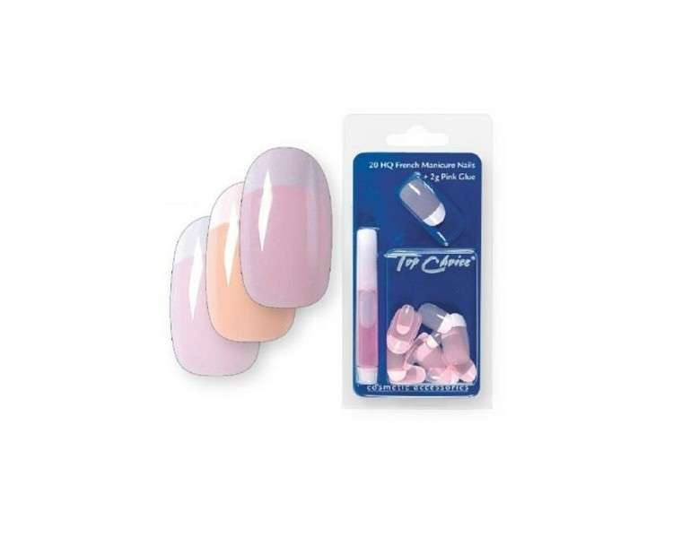 Top Choice Artificial French Manicure Nails Milky Pink 7859MR