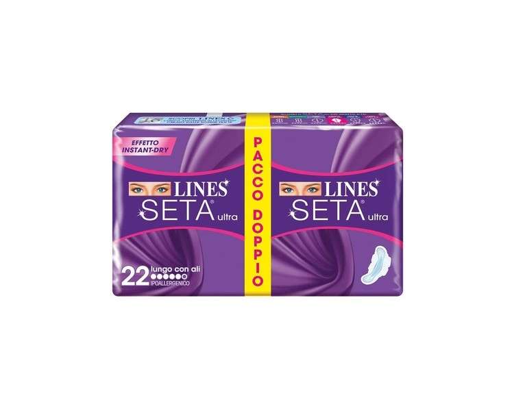 LINES Silk Extra Long Liners with Wings 22 Pieces