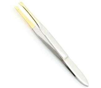 Filax Professional Eyebrow Tweezers with Gold-Tipped Hair Removal Tweezers 8cm