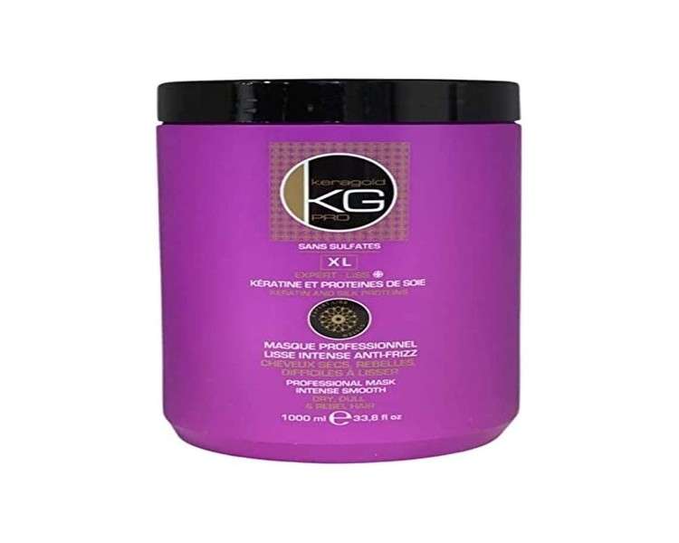 KERAGOLD PRO Keratin and Silk Protein Hair Mask for Dry/Rebellious/Difficult to Straighten Hair 1000ml