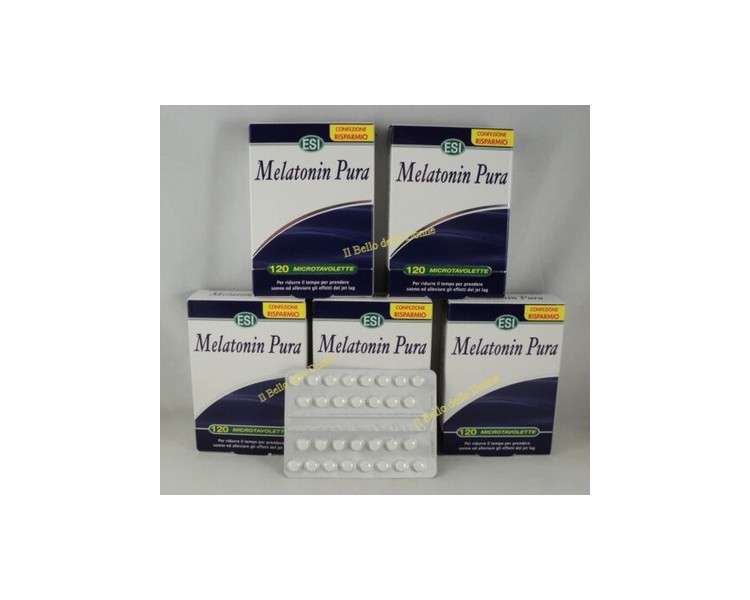 ESI Melatonin Pura 1mg 600 Tablets for Relaxation and Sleep